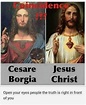 Cesare Borgia as Jesus Christ