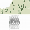 Virginia State Parks Map | Virginia Map Print | Gift For Traveler ...