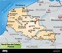 Nord-pas-de-Calais, en Francia, como un mapa del entorno de toda la ...