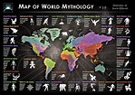 Origins of Various Mythologies Around the World : r/MapPorn