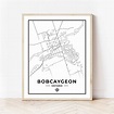 Bobcaygeon Map Print Map of Bobcaygeon Ontario Black & - Etsy