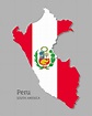 Mapa De Perú Con Bandera Nacional Stock de ilustración - Ilustración de ...