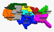 Usa Map North South East West