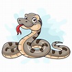 Premium Vector | Cartoon anaconda snake on white background
