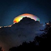 An extremely rare rainbow-colored pileus iridescent cloud over Ethiopia ...