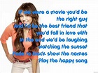 Miley Cyrus/Hannah Montana - If We Were A Movie [Lyrics] [HQ] - YouTube