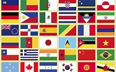 Banderas de todos los paises. Banderas del mundo | Saberimagenes.com