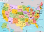 Usa Maps With Cities And States - World Map