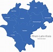 Rhein Lahn Kreis Gemeinden interaktive Landkarte | Image-maps.de