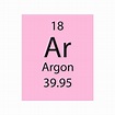 Argon symbol. Chemical element of the periodic table. Vector ...