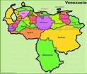Venezuela states map - Ontheworldmap.com