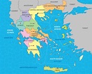 mapa da grécia com estados 2385826 Vetor no Vecteezy
