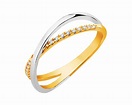 8ct Yellow Gold, White Gold Ring with Cubic Zirconia - Ref No P-1060.01 ...