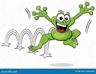 Clipart Of Frogs Jumping - Clipart