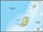 Grenada Physical Wall Map by GraphiOgre - MapSales