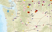 Map Of Fires In Washington State - World Map