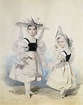 Anna and Ekaterina Vasilchikova in fancy dresses. 1830s - Muza Art