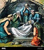 Historias Bíblicas- ilustración de Isaac e Ismael enterrando a Abraham ...