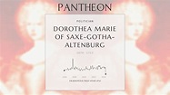 Dorothea Marie of Saxe-Gotha-Altenburg Biography - Duchess consort of ...