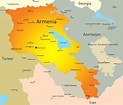 Mapa de ciudades de Armenia - OrangeSmile.com