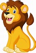 Dibujos animados de león sentado | Vector Premium