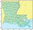Louisiana Map With Counties And Cities | semashow.com