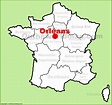 Orléans location on the France map - Ontheworldmap.com