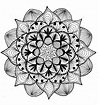 Detailed Mandala Flower Drawing