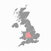 West midlands England, UK region map. Vector illustration. 20646979 ...