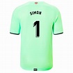 Hombre Camiseta Unai Simon #1 Verde Claro 2ª Equipación 2021/22 La Camisa