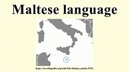 Maltese language - YouTube