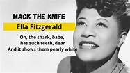 Ella Fitzgerald - Mack the Knife Lyric (HD Quality) - YouTube