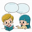 Niños hablando en la escuela - Ilustraciones de Cuentos Infantiles ...