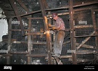 Knurow town, Upper Silesia, Poland. Miners working underground in ...