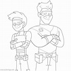 Henry Danger Coloring Pages with Captain Man - XColorings.com