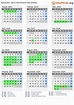 Kalender 2024 + Ferien Nordrhein-Westfalen, Feiertage