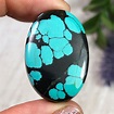 Natural Hubei Turquoise and Emerald Valley Turquoise Pin - Dillon ...