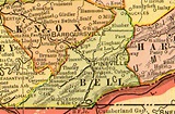 Bell County, Kentucky 1905 Map Pineville, Middlesboro