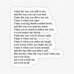 "10 things I hate about you poem" Sticker for Sale by allieraysdesign ...