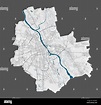 Mapa de Varsovia. Mapa vectorial detallado del área administrativa de ...