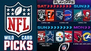 NFL WILD CARD PICKS | NFL PLAYOFF PICKS 2022 - YouTube