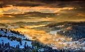 Nature, Landscape, Winter, Sunset, Forest, Mountain, Clouds, Snow, Sky ...