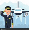 Profesión Piloto Ilustración Vectores Aeronaves Ilustración de stock de ...