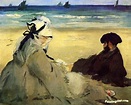 On The Beach - Suzanne And Eugene Manet At Berck Artwork By Edouard ...