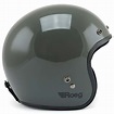 ROEG Jett open face motorcycle helmet. Gloss Slate Grey with peak ...