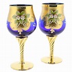 Murano Glass Goblets | Set of Two Murano Glass Wine Glasses 24K Gold ...