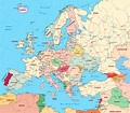 Mapa Político da Europa - Paises Europeus