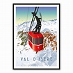 Affiche Val d'Isère - Cabine rouge | Hortense