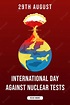 Día internacional de la bandera vertical contra la prueba nuclear con ...