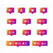 Instagram Followers Like Vector Design Images, A Set Of Instagram Emoji ...